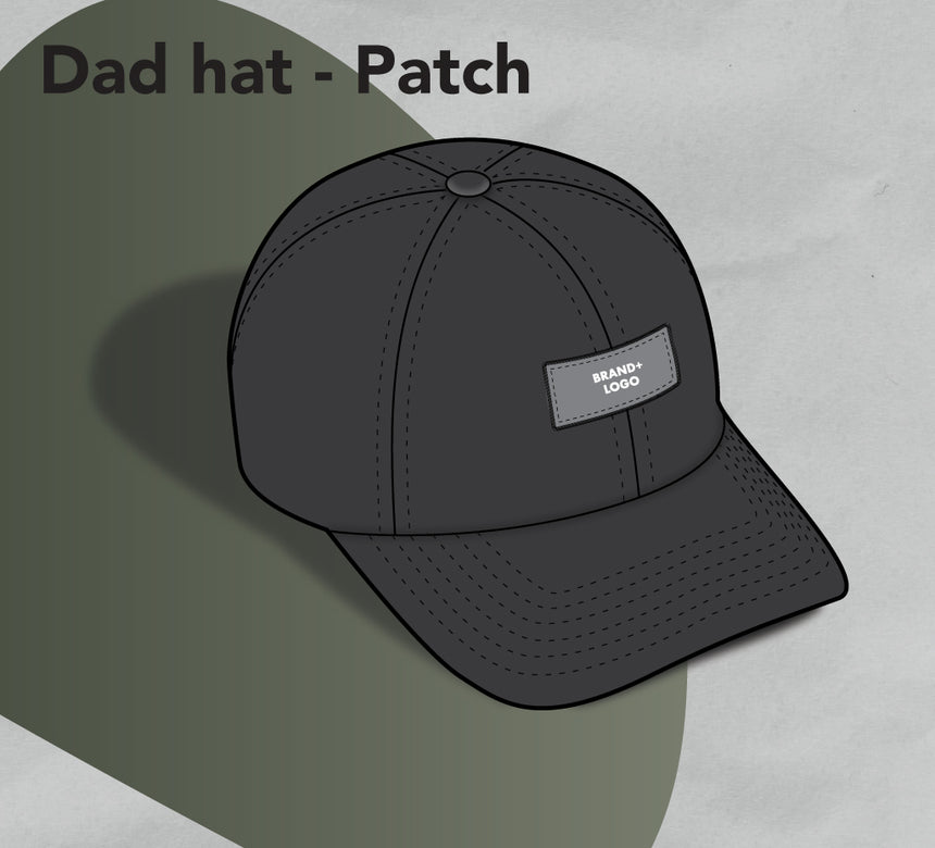 6 Panel Dad Hat template