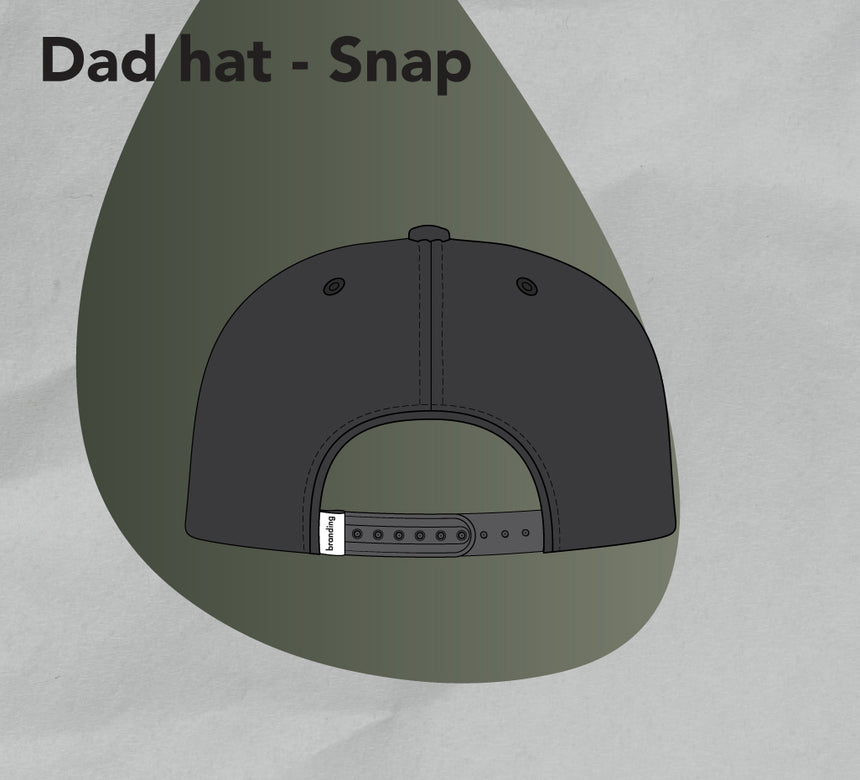 6 Panel Dad Hat template