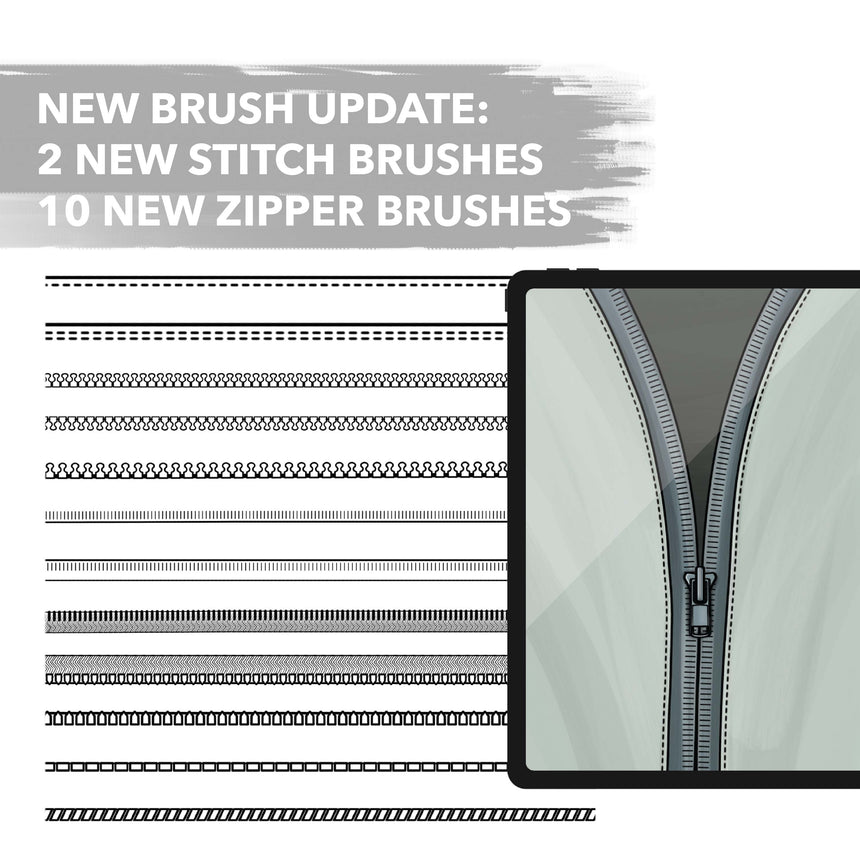 Mano + Machine Soft Goods Design Procreate Brushes