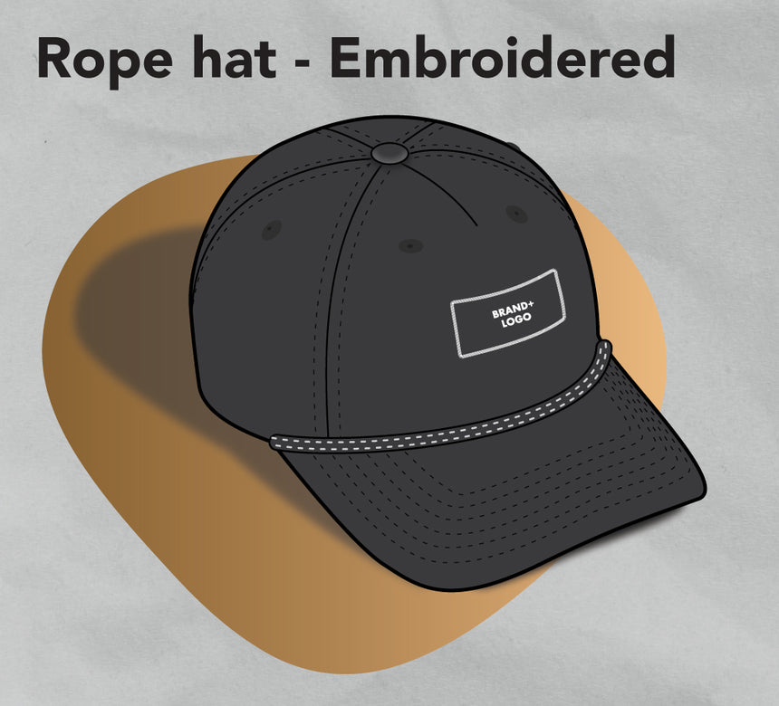 5 Panel Pinch Rope Hat Template