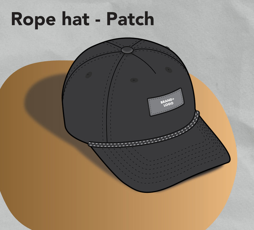5 Panel Pinch Rope Hat Template